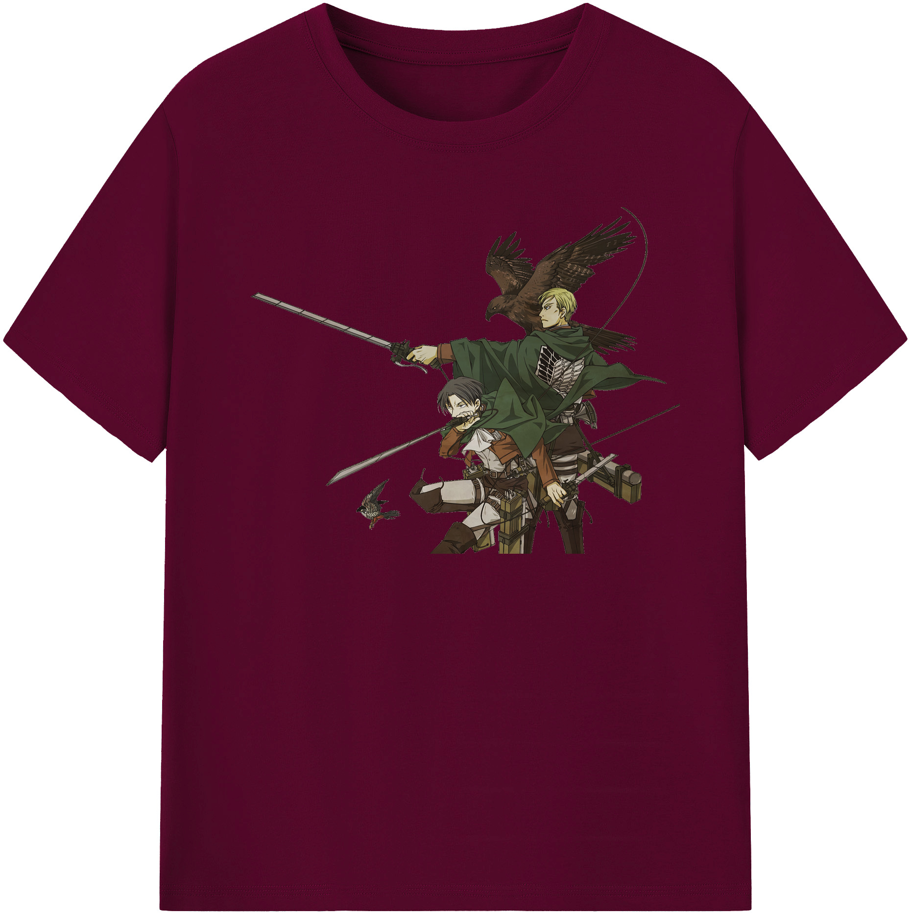 （画像用） 進撃の巨人 Attack on Titan レディースカジュアルプリントTシャツ（綿100％）